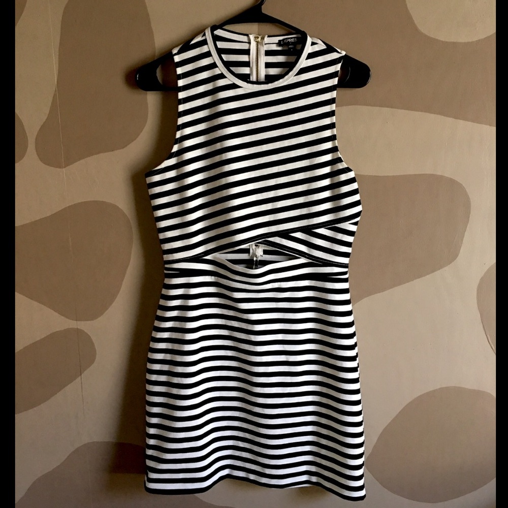 EXPRESS Sleeveless cut-out striped maxi dress - Women’s US size 8